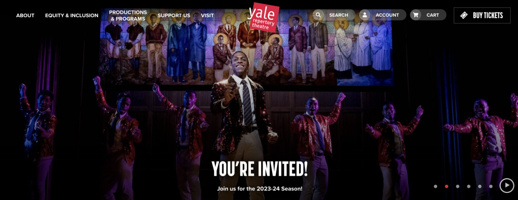 Yale Repertory Theatre home page