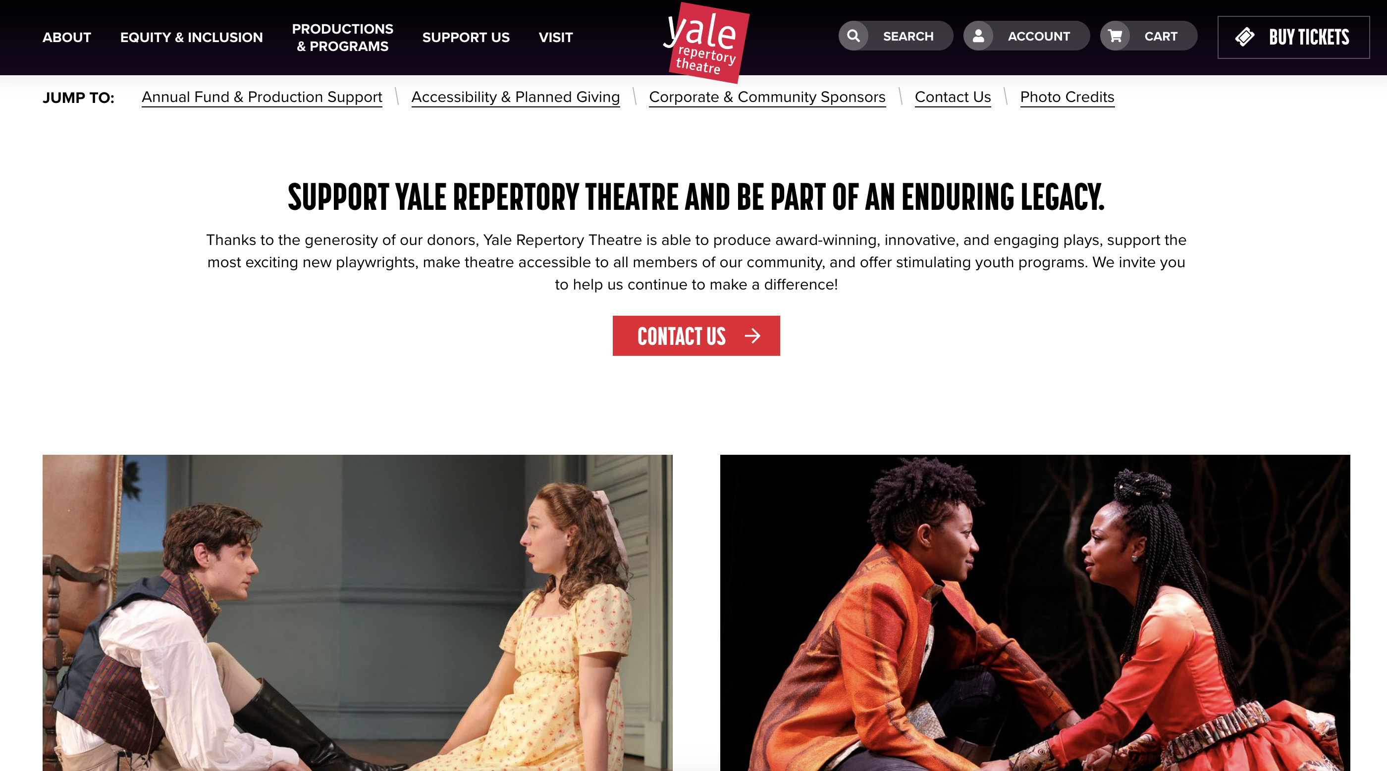 Yale Repertory Theatre alumni page