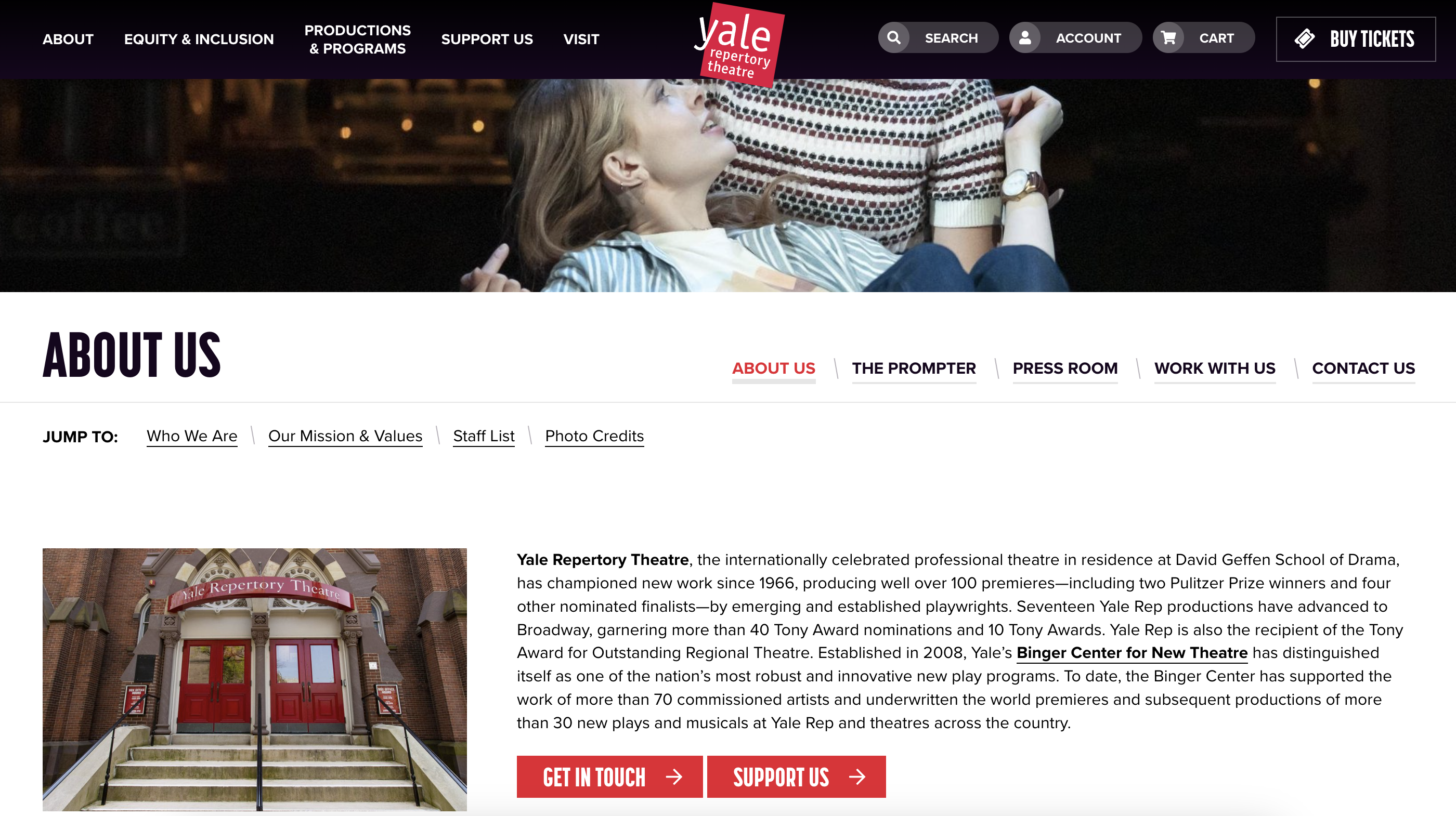 Yale Repertory Theatre About us page